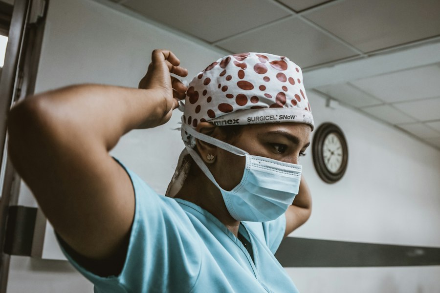 Clinician preparing for theatre